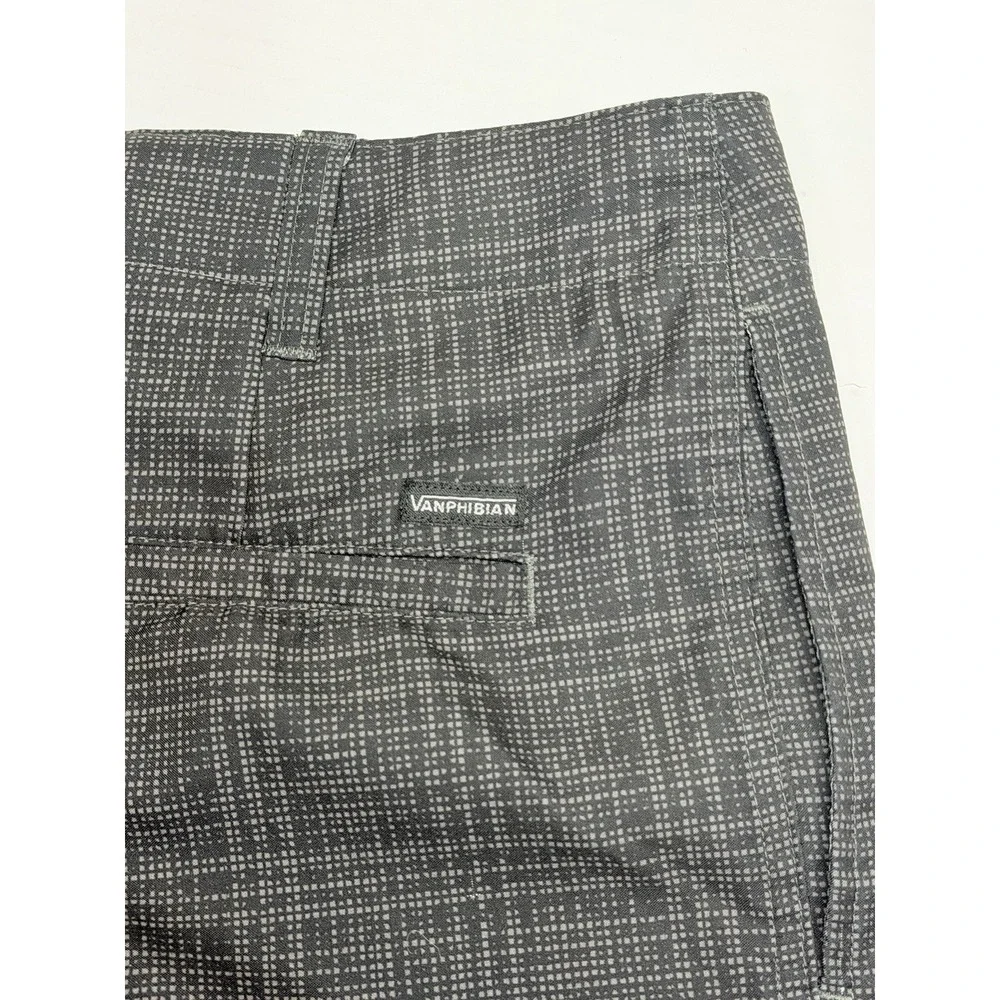 Vans Vanphibian Amphibious Hybrid Board Shorts Gray Plaid Men's 32